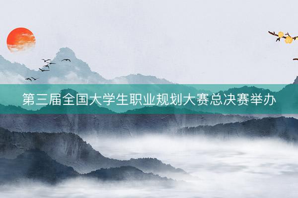 第三届全国大学生职业规划大赛总决赛举办