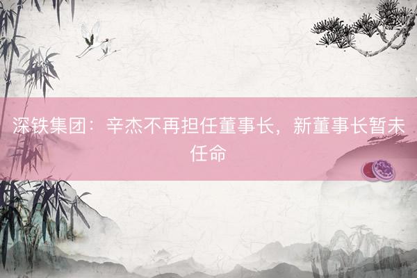 深铁集团：辛杰不再担任董事长，新董事长暂未任命