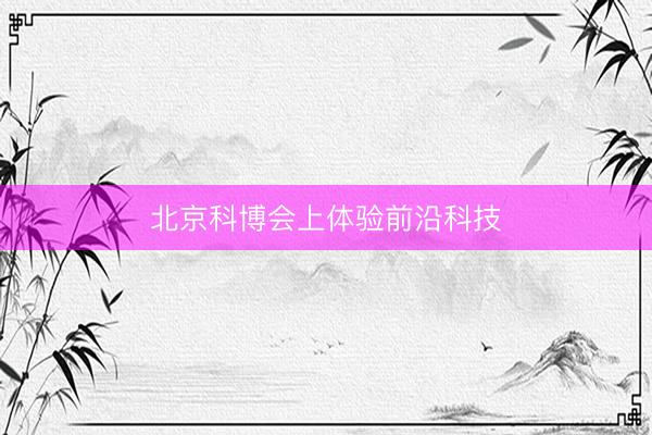 北京科博会上体验前沿科技