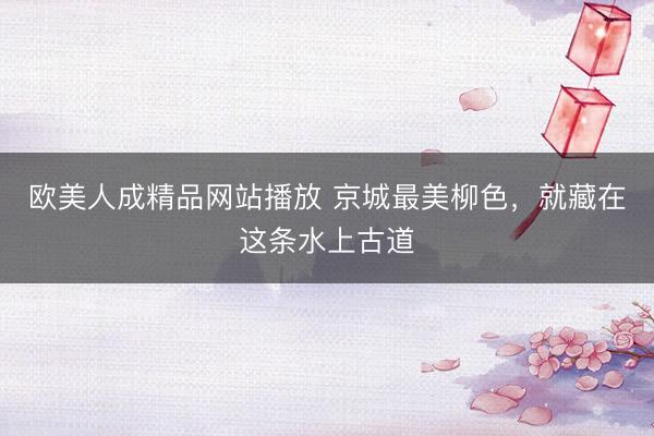 欧美人成精品网站播放 京城最美柳色，就藏在这条水上古道