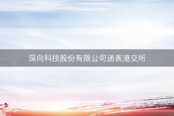 深向科技股份有限公司递表港交所