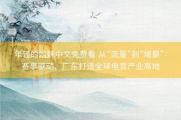 年轻的姐妹中文免费看 从“流量”到“增量”：赛事驱动，广东打造全球电竞产业高地