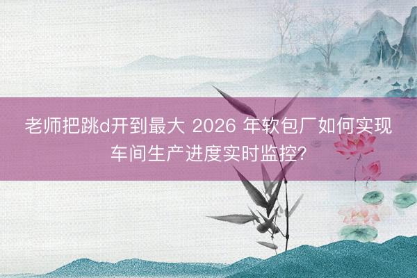 老师把跳d开到最大 2026 年软包厂如何实现车间生产进度实时监控？