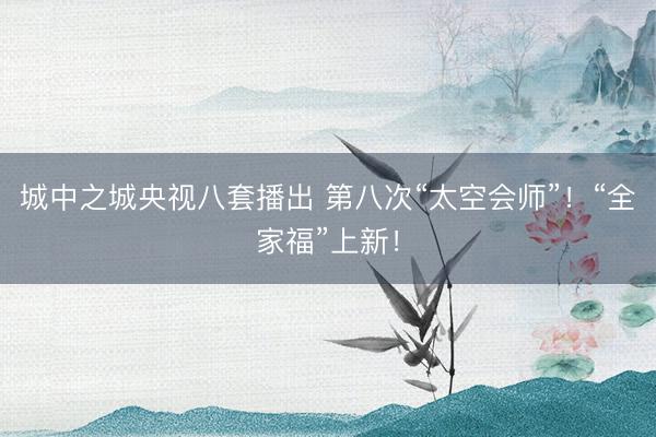 城中之城央视八套播出 第八次“太空会师”！“全家福”上新！