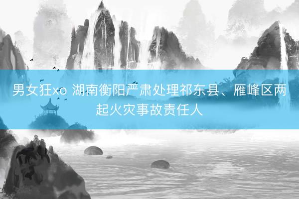 男女狂xo 湖南衡阳严肃处理祁东县、雁峰区两起火灾事故责任人