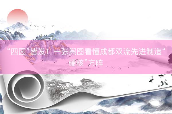 “四园”皆发！一张舆图看懂成都双流先进制造“硬核”方阵