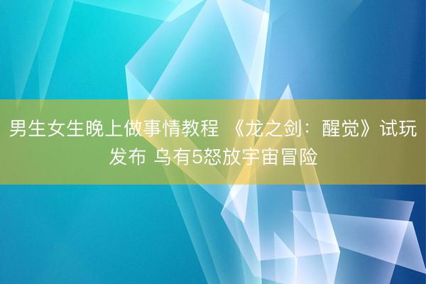 男生女生晚上做事情教程 《龙之剑：醒觉》试玩发布 乌有5怒放宇宙冒险