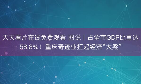 天天看片在线免费观看 图说｜占全市GDP比重达58.8%！重庆奇迹业扛起经济“大梁”