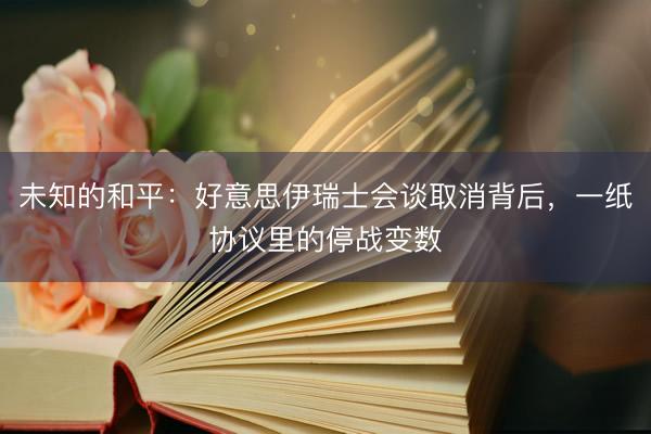 未知的和平：好意思伊瑞士会谈取消背后，一纸协议里的停战变数